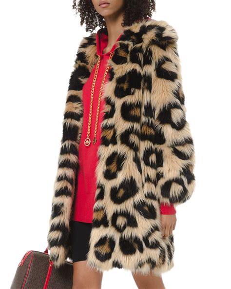 michael kors zip leopard top|Michael Kors leopard coat.